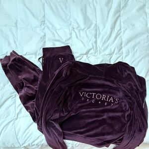 Plum Velvet Victoria Secret Tracksuit set